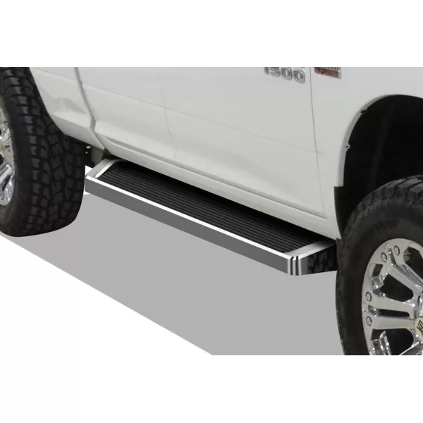 imageAPS Running Boards Nerf Bars Side Steps Step Bars Compatible with Dodge Ram 1500 20092018 Quad Cab Silver Running Board StyleAluminum Silver