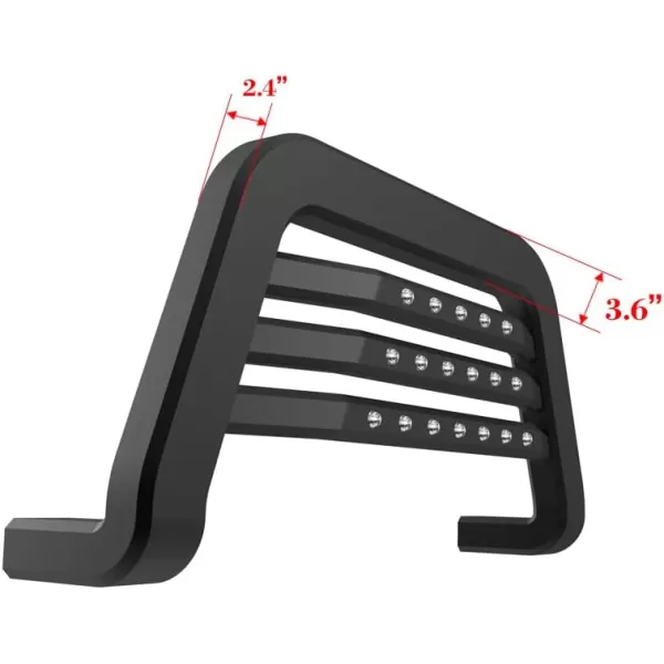 imageAPS Unique Rivet Bull Bar Compatible with 20172018 Super Duty  Front Bar  Bull Bar  Front Brush Bumper  Grille Guard  Black