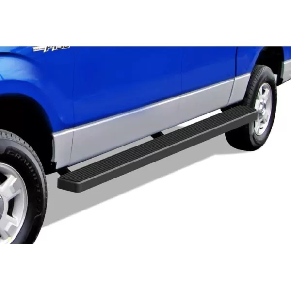 imageAPS 304 Stainless Steel Polished Silver 6 inches Running Boards Nerf Bars Side Steps Compatible with Ford F150 20092014 SuperCrew CabAluminum Black