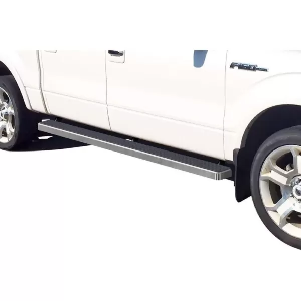 imageAPS 304 Stainless Steel Polished Silver 6 inches Running Boards Nerf Bars Side Steps Compatible with Ford F150 20092014 SuperCrew CabAluminum Silver