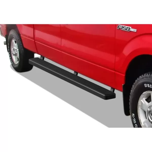 imageAPS 304 Stainless Steel Polished Silver 6 inches Running Boards Nerf Bars Side Steps Compatible with Ford F150 20092014 SuperCrew CabStainless Steel Black