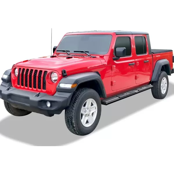 imageAPS Black OE Style Nerf Bars Running Boards Compatible with Jeep Gladiator 20202024 Crew Cab