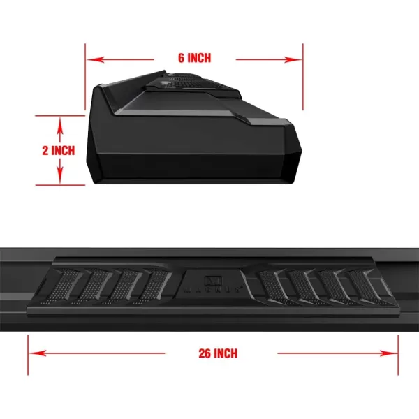 imageAPS Black OE Style Nerf Bars Running Boards Compatible with Jeep Gladiator 20202024 Crew Cab