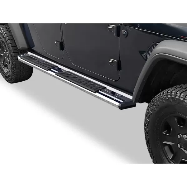 imageAPS Chrome OE Style Nerf Bars Running Boards Compatible with Jeep Gladiator 20202024 Crew Cab