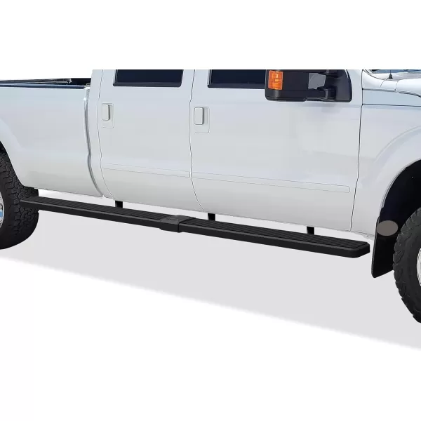 imageAPS Running Boards 5 inches Compatible with Ford F250 F350 Super Duty 19992016 Crew Cab Stainless Steel Nerf Bars Side Steps Side BarsAluminum Black