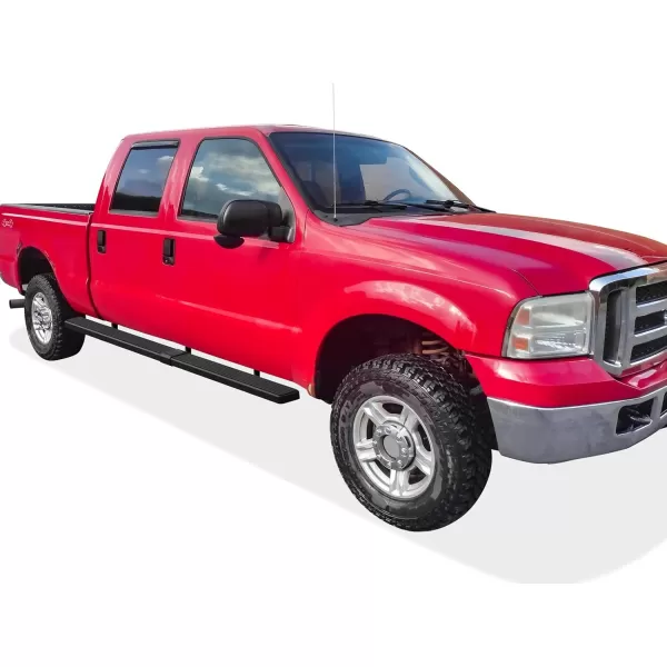 imageAPS Running Boards 5 inches Compatible with Ford F250 F350 Super Duty 19992016 Crew Cab Stainless Steel Nerf Bars Side Steps Side BarsStainless Steel Black