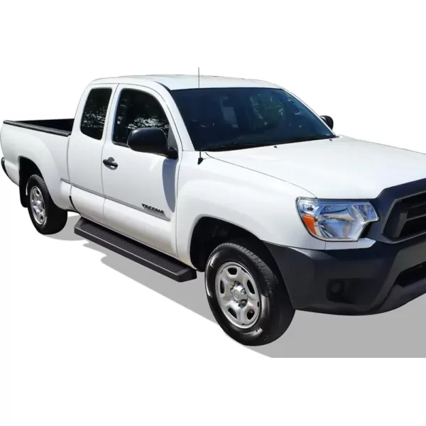 imageAPS Running Boards 6in Black Compatible with Tacoma Extended Access Cab 0523