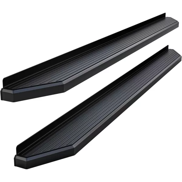 imageAPS Running Boards Nerf Bars Side Steps Step Bars Compatible with Jeep Gladiator 20202024 Crew Cab Stainless Steel Black Powder Coated 5 inchesAluminum Black
