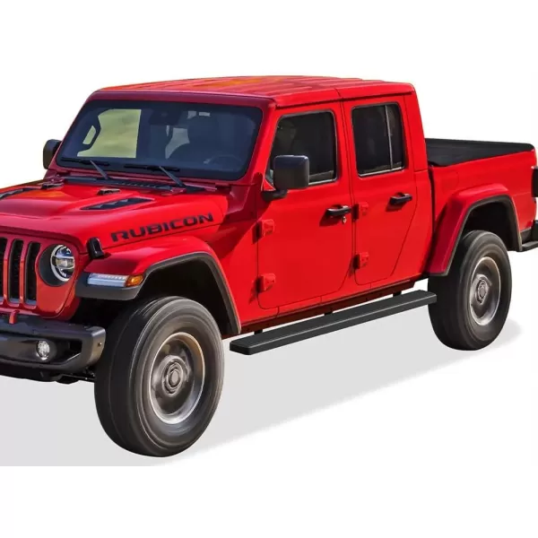 imageAPS Running Boards Nerf Bars Side Steps Step Bars Compatible with Jeep Gladiator 20202024 Crew Cab Stainless Steel Black Powder Coated 5 inchesStainless Steel Black
