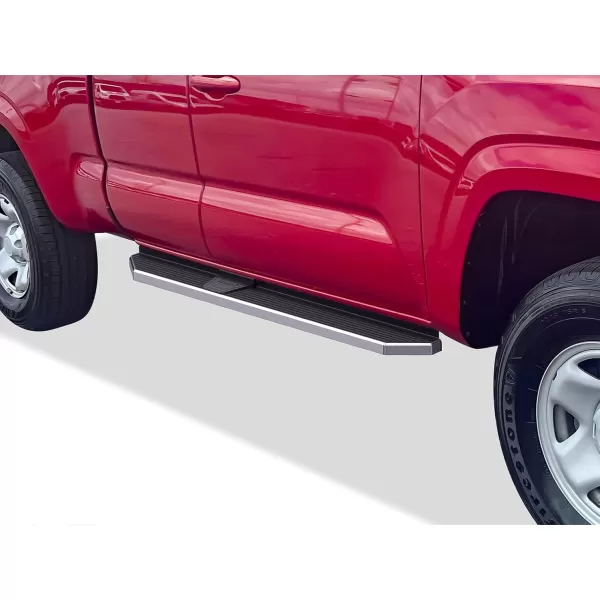 imageAPS Running Boards Nerf Bars Side Steps Step Bars Compatible with Toyota Tacoma 20052023 Access Cab Stainless Steel Black Powder Coated 5 inchesPolished