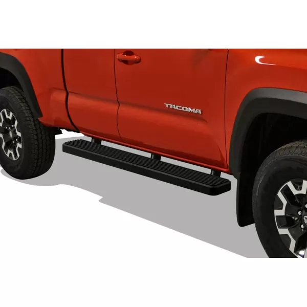 imageAPS Running Boards Nerf Bars Side Steps Step Bars Compatible with Toyota Tacoma 20052023 Access Cab Stainless Steel Black Powder Coated 5 inchesStainless Steel Black