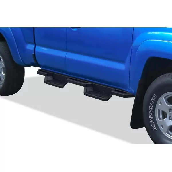 imageAPS Stainless Steel Pocket Steps Running Boards Side Bars Compatible with Toyota Tacoma 20052023 Extended Access CabBlack
