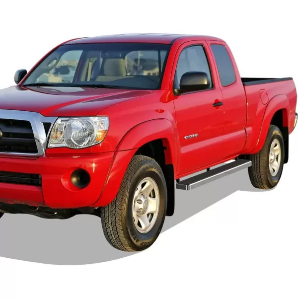 imageAPS iBoard Compatible with Toyota Tacoma 20052023 Access Cab Nerf Bars 5 inchesAluminum Silver