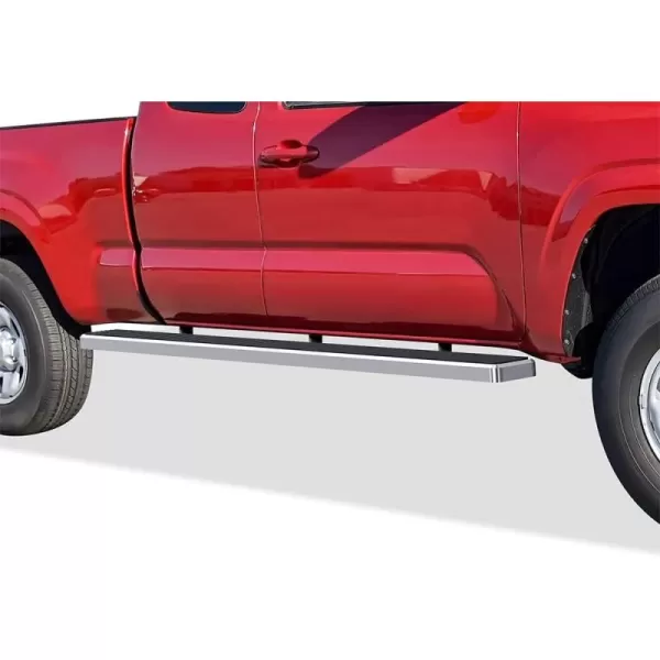 imageAPS Running Boards Nerf Bars Side Steps Step Bars Compatible with Toyota Tacoma 20052023 Access Cab Stainless Steel Black Powder Coated 5 inchesStainless Steel Polished