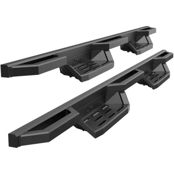 imageAPS Stainless Steel 65in Nerf Bars Pocket Steps Square Tube Rocker Guards Compatible with Tacoma Extended Access Cab 0523