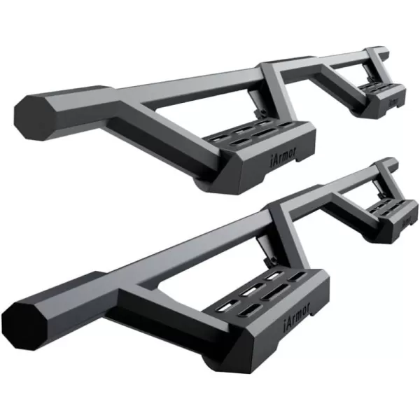 imageAPS Stainless Steel Pocket Steps Running Boards Side Bars Compatible with Toyota Tacoma 20052023 Extended Access CabBlack