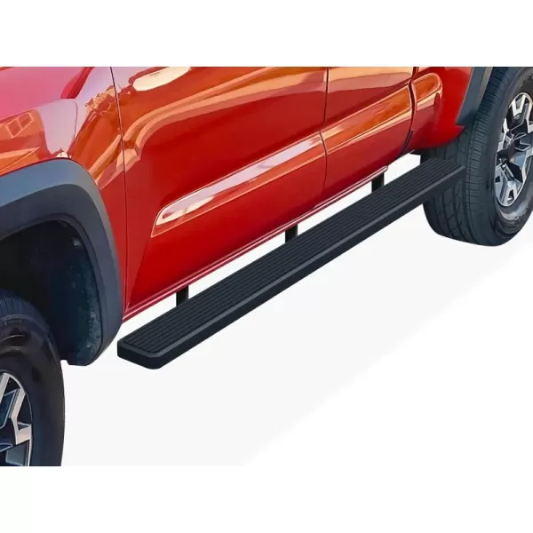 imageAPS iBoard Compatible with Toyota Tacoma 20052023 Access Cab Nerf Bars 5 inchesAluminum Black