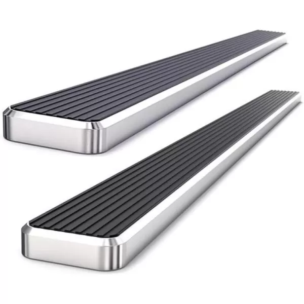 imageAPS iBoard Compatible with Toyota Tacoma 20052023 Access Cab Nerf Bars 5 inchesAluminum Silver