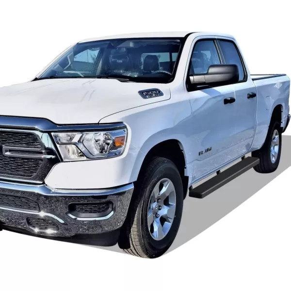 imageAPS 304 Stainless Steel Polished 5in Silver Running Boards Compatible with Ram 1500 20192024 Crew Cab Will Not Fit 2018 Previous Generation Build in 1924 Nerf Bars Side StepsStainless Steel Black