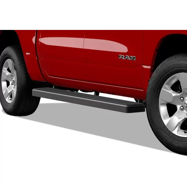 imageAPS 304 Stainless Steel Polished 5in Silver Running Boards Compatible with Ram 1500 20192024 Crew Cab Will Not Fit 2018 Previous Generation Build in 1924 Nerf Bars Side StepsStainless Steel Black