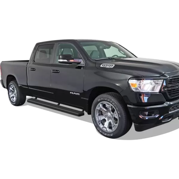 imageAPS 304 Stainless Steel Polished 5in Silver Running Boards Compatible with Ram 1500 20192024 Crew Cab Will Not Fit 2018 Previous Generation Build in 1924 Nerf Bars Side StepsStainless Steel Black