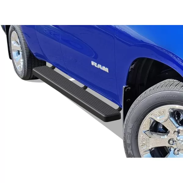 imageAPS 304 Stainless Steel Polished 5in Silver Running Boards Compatible with Ram 1500 20192024 Crew Cab Will Not Fit 2018 Previous Generation Build in 1924 Nerf Bars Side StepsStainless Steel Black