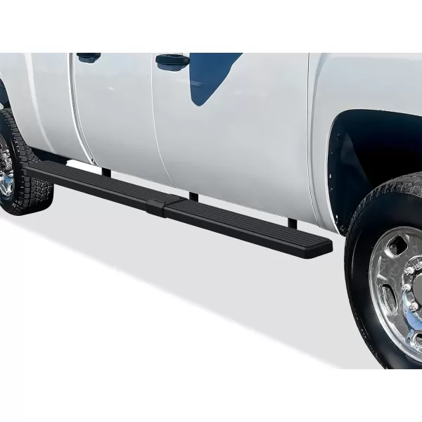 imageAPS 304 Stainless Steel Polished 6in Wheel to Wheel Running Boards Side Bars Side Steps Step Compatible with Chevy Silverado GMC Sierra 1500 20012013 Crew Cab 65ft Bed ampamp 2500 3500 20012014Aluminum Black