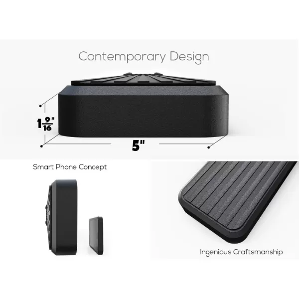 imageAPS 5in Black WheeltoWheel Side Steps Compatible with Toyota Tundra Double Cab 65ft Bed 0721