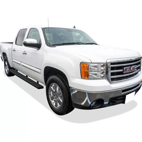 imageAPS 5in WheeltoWheel Black Nerf Bars Compatible with Silverado Sierra Crew Cab 56ft Bed 0113