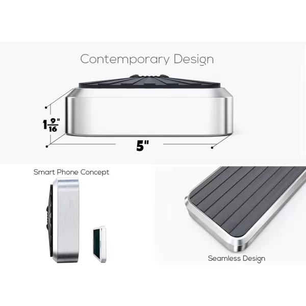 imageAPS 5in WheeltoWheel Stainless Steel Side Steps Compatible with Toyota Tundra Double Cab 65ft Bed 0721