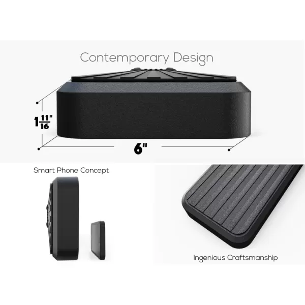 imageAPS 6in Black WheeltoWheel Side Steps Compatible with Silverado Sierra Crew Cab 56ft Bed 0113