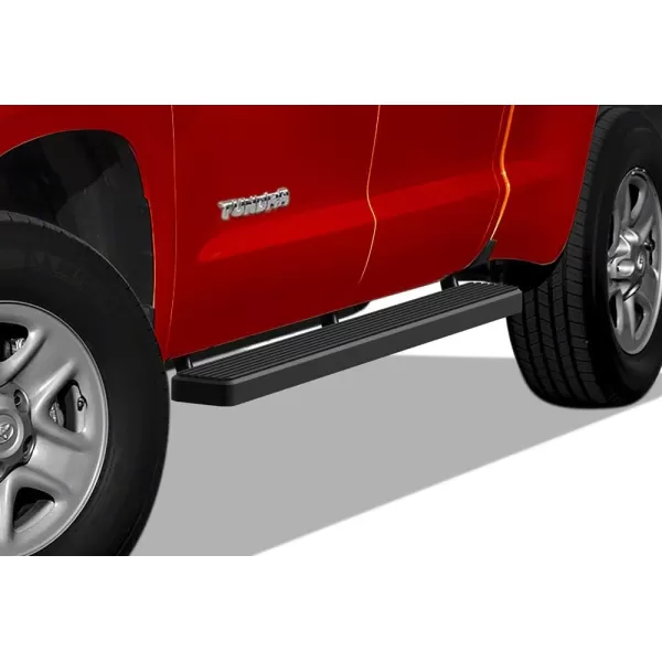 imageAPS 6in Stainless Steel Black Running Boards Compatible with Toyota Tundra 20072021 Double Cab Nerf Bars Side StepsStainless Steel Black