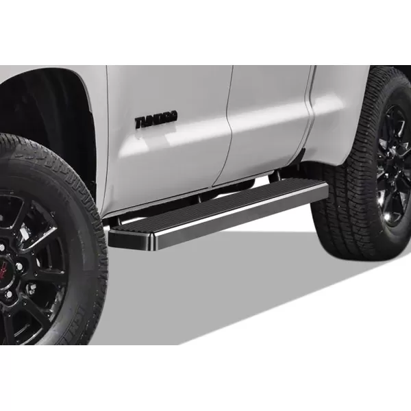 imageAPS 6in Stainless Steel Black Running Boards Compatible with Toyota Tundra 20072021 Double Cab Nerf Bars Side StepsStainless Steel Polished