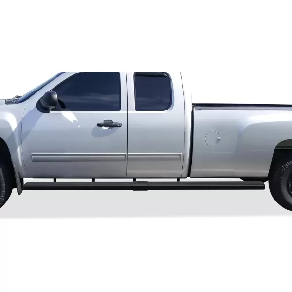 imageAPS 6in Stainless Steel Polished Flat Style Running Boards Bars Compatible with Chevy Silverado GMC Sierra 20072018 Double Cab Extended Cab ampamp 2500 HD 2019 Exclude 07 ClassicInclude 19 1500 LDStainless Steel Black