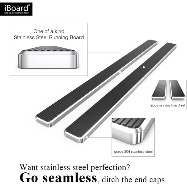 imageAPS 6in Stainless Steel Polished Flat Style Running Boards Bars Compatible with Chevy Silverado GMC Sierra 20072018 Double Cab Extended Cab ampamp 2500 HD 2019 Exclude 07 ClassicInclude 19 1500 LDStainless Steel Polished