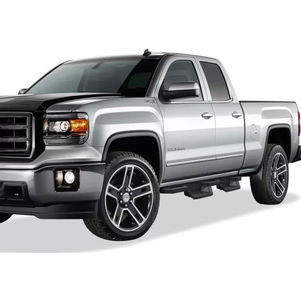 imageAPS Black 6 Inches Tubular Drop Down Style Nerf Bars Running Boards Compatible with Chevy Silverado GMC Sierra 20072018 Double Cab Extended Cab ampamp 2500 HD 2019 Exclude 07 ClassicInclude 19 1500 LDBlack