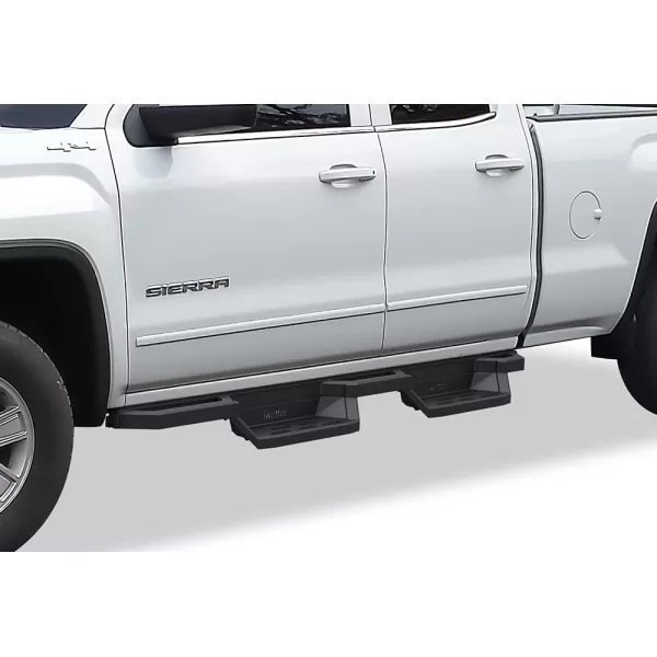 imageAPS Black 6 Inches Tubular Drop Down Style Nerf Bars Running Boards Compatible with Chevy Silverado GMC Sierra 20072018 Double Cab Extended Cab ampamp 2500 HD 2019 Exclude 07 ClassicInclude 19 1500 LDBlack