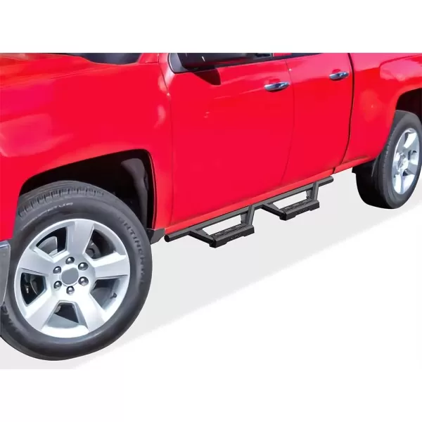 imageAPS Black 6 Inches Tubular Drop Down Style Nerf Bars Running Boards Compatible with Chevy Silverado GMC Sierra 20072018 Double Cab Extended Cab ampamp 2500 HD 2019 Exclude 07 ClassicInclude 19 1500 LDBlack