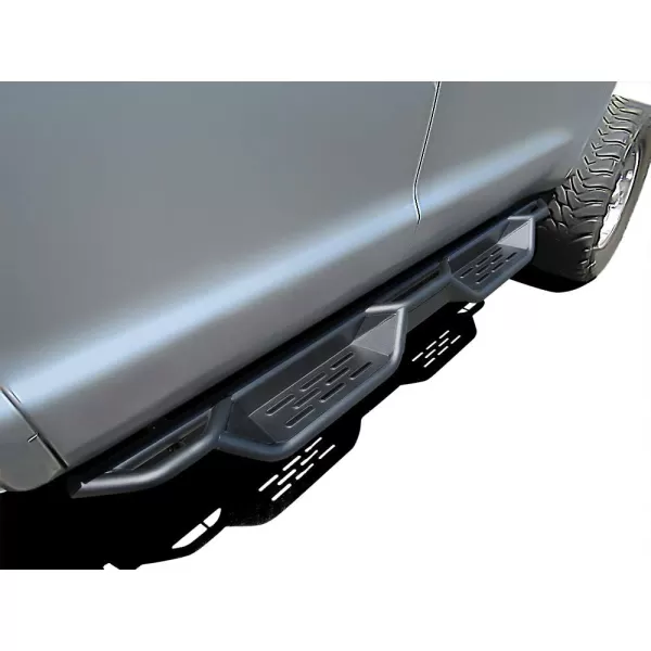 imageAPS Black 6 Inches Tubular Drop Down Style Side Bars Running Boards Compatible with Toyota Tundra 20072021 Double CabBlack