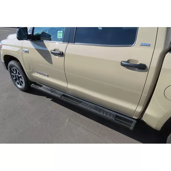 imageAPS Black OE Style Nerf Bars Running Boards Compatible with Toyota Tundra 20072021 CrewMax