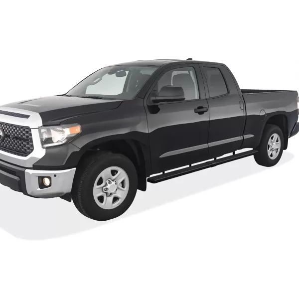 imageAPS Black Powder Coated Running Board Style Running Boards Nerf Bars Side Steps Compatible with Toyota Tundra 20072021 Double CabAluminum Black