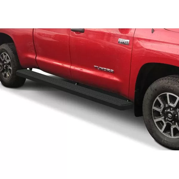 imageAPS Black Powder Coated Running Board Style Running Boards Nerf Bars Side Steps Compatible with Toyota Tundra 20072021 Double CabAluminum Black
