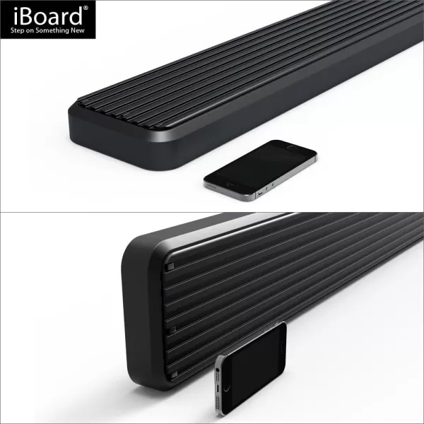 imageAPS Black Powder Coated Running Board Style Running Boards Nerf Bars Side Steps Compatible with Toyota Tundra 20072021 Double CabAluminum Black