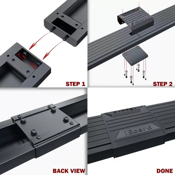 imageAPS Black Powder Coated Running Board Style Running Boards Nerf Bars Side Steps Compatible with Toyota Tundra 20072021 Double CabStainless Steel Black