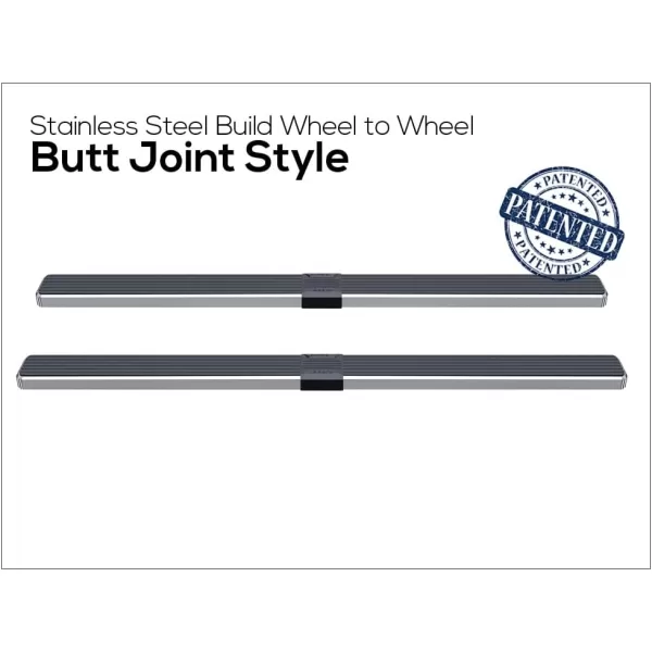 imageAPS Black Powder Coated Running Board Style Running Boards Nerf Bars Side Steps Compatible with Toyota Tundra 20072021 Double CabStainless Steel Polished
