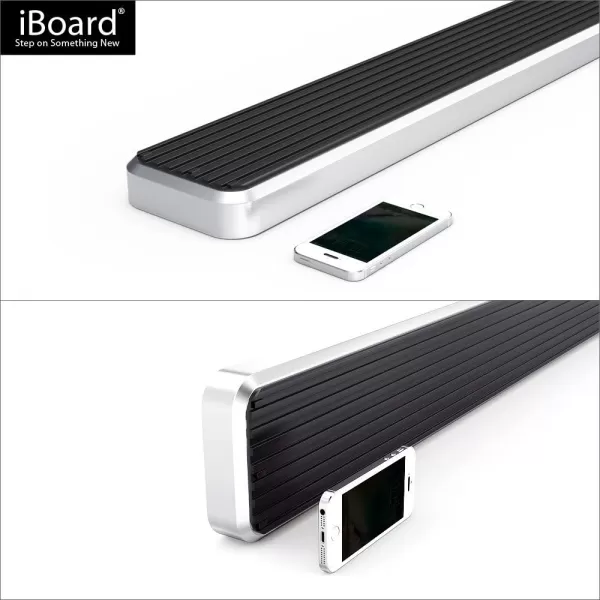 imageAPS Black Powder Coated Running Board Style Running Boards Nerf Bars Side Steps Compatible with Toyota Tundra 20072021 Double CabStainless Steel Polished