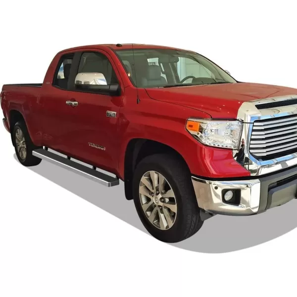 imageAPS Black Powder Coated Running Board Style Running Boards Nerf Bars Side Steps Compatible with Toyota Tundra 20072021 Double CabStainless Steel Polished