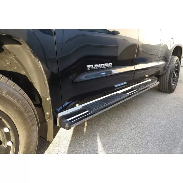 imageAPS Chrome OE Style Nerf Bars Running Boards Compatible with Toyota Tundra 20072021 Double Cab