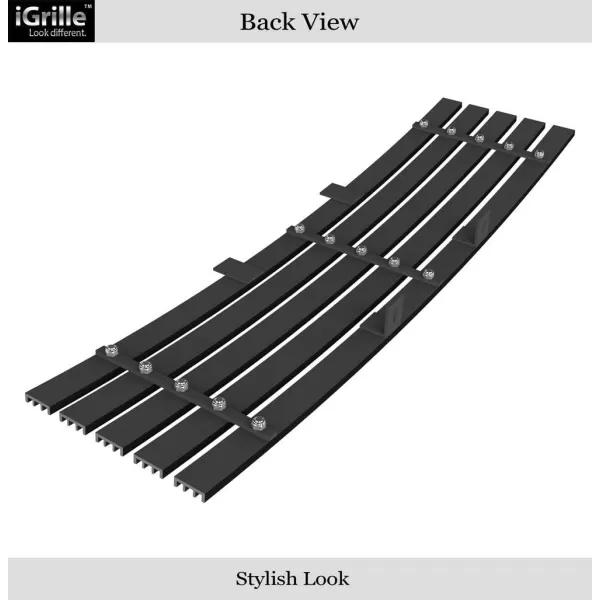 imageAPS Compatible with Ford F150 20092014 Lower Bumper Stainless Steel Black 8x6 Horizontal Billet Front Grill Grille Insert F66789JChrome