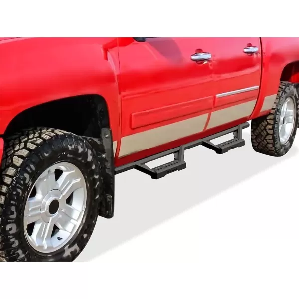 imageAPS Drop Steps Running Boards Compatible with Chevy Silverado GMC Sierra 1500 2500 3500 20012006 Crew Cab ampamp Classic 07 Stainless Steel Side BarsBlack